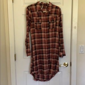 Free People plaid tunic dress.  Never worn